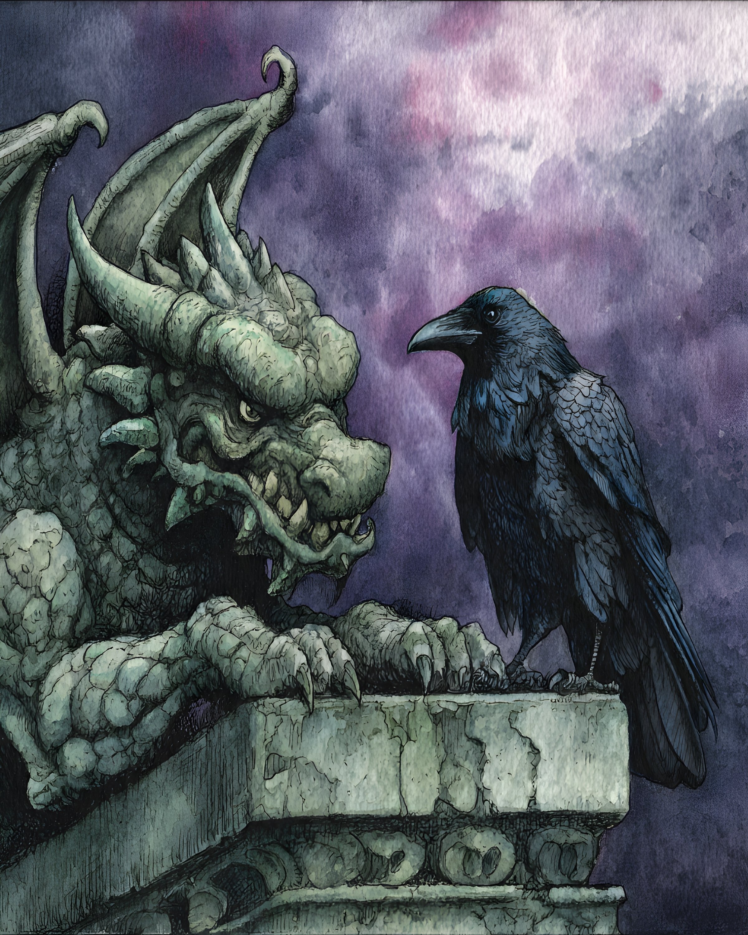 10 Printable JPGs | Gothic Cathedral Ravens - Payhip