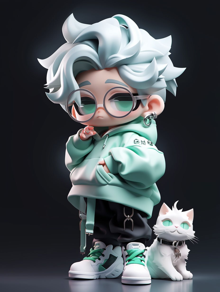 Trendy Cat Boy Blind Box — 3D Clay Art Pack Midjourney Prompt - Payhip