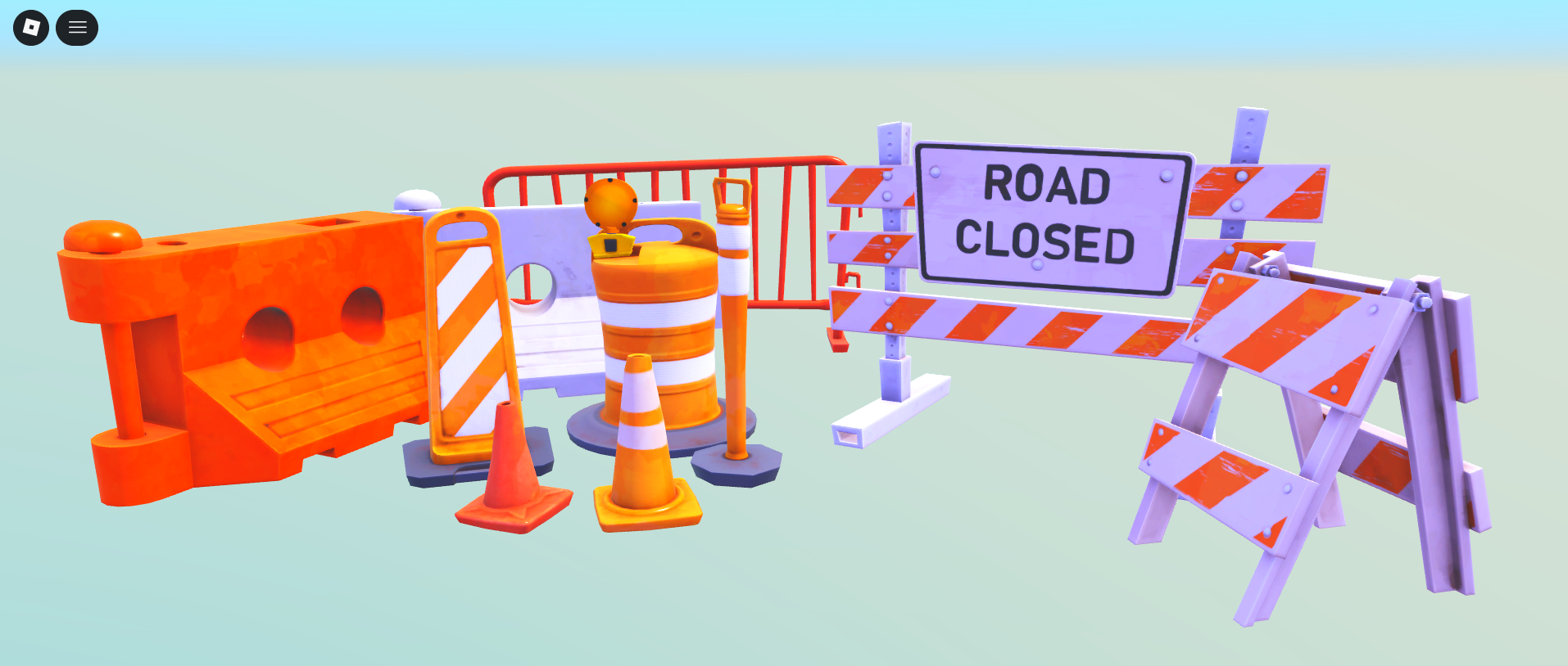 FREE Traffic and Barricades – Detailed Roblox Roadwork Props