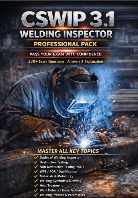 CSWIP 3.1 Welding Inspector Professional Pack – advanced exam practice with answers, explanations and welding inspection topics
