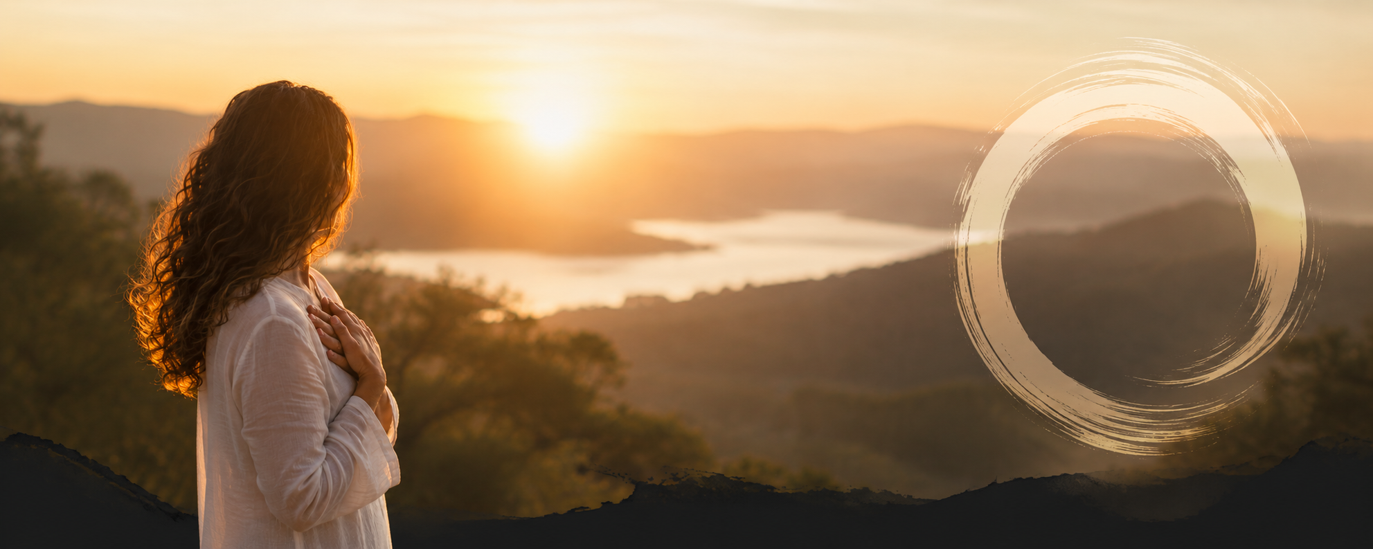 Woman reflecting in nature symbolising self-trust and inner clarity