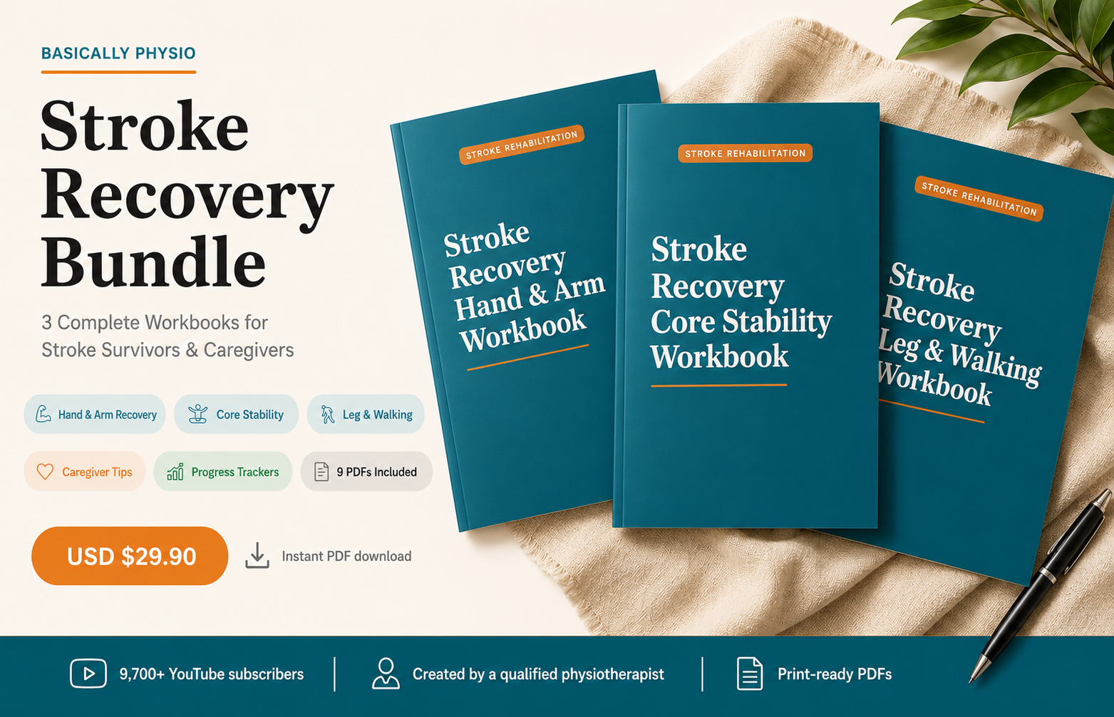 Stroke Recovery Bundle — 3 Home Workbook Guides - Payhip