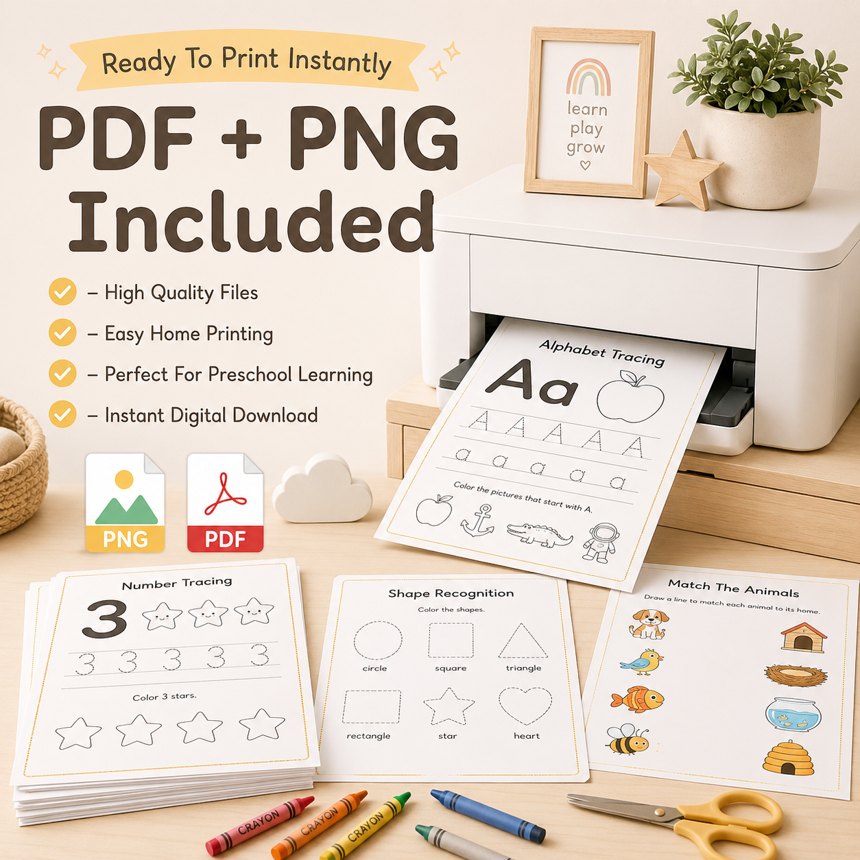 Numbers Made Fun! 20 Printable Coloring Worksheets for Ages 3–6