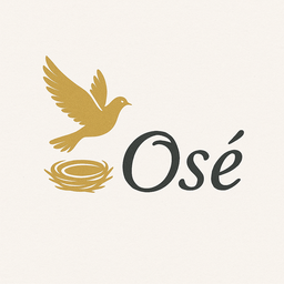 Osé Dergriff Publishing logo featuring a dove, nest, and the name Osé, representing wisdom, legacy, faith, and becoming.