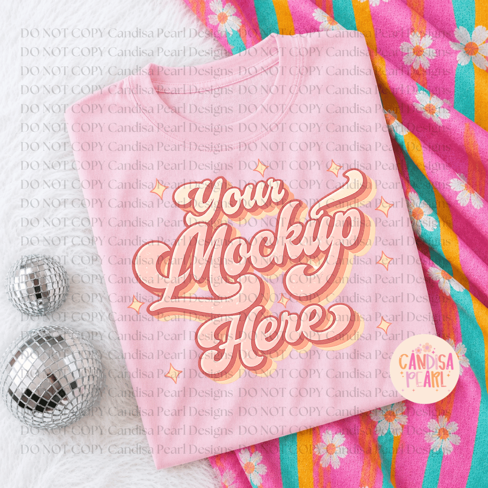 Blossom Comfort Colors Groovy Floral T Shirt Mockup - Payhip