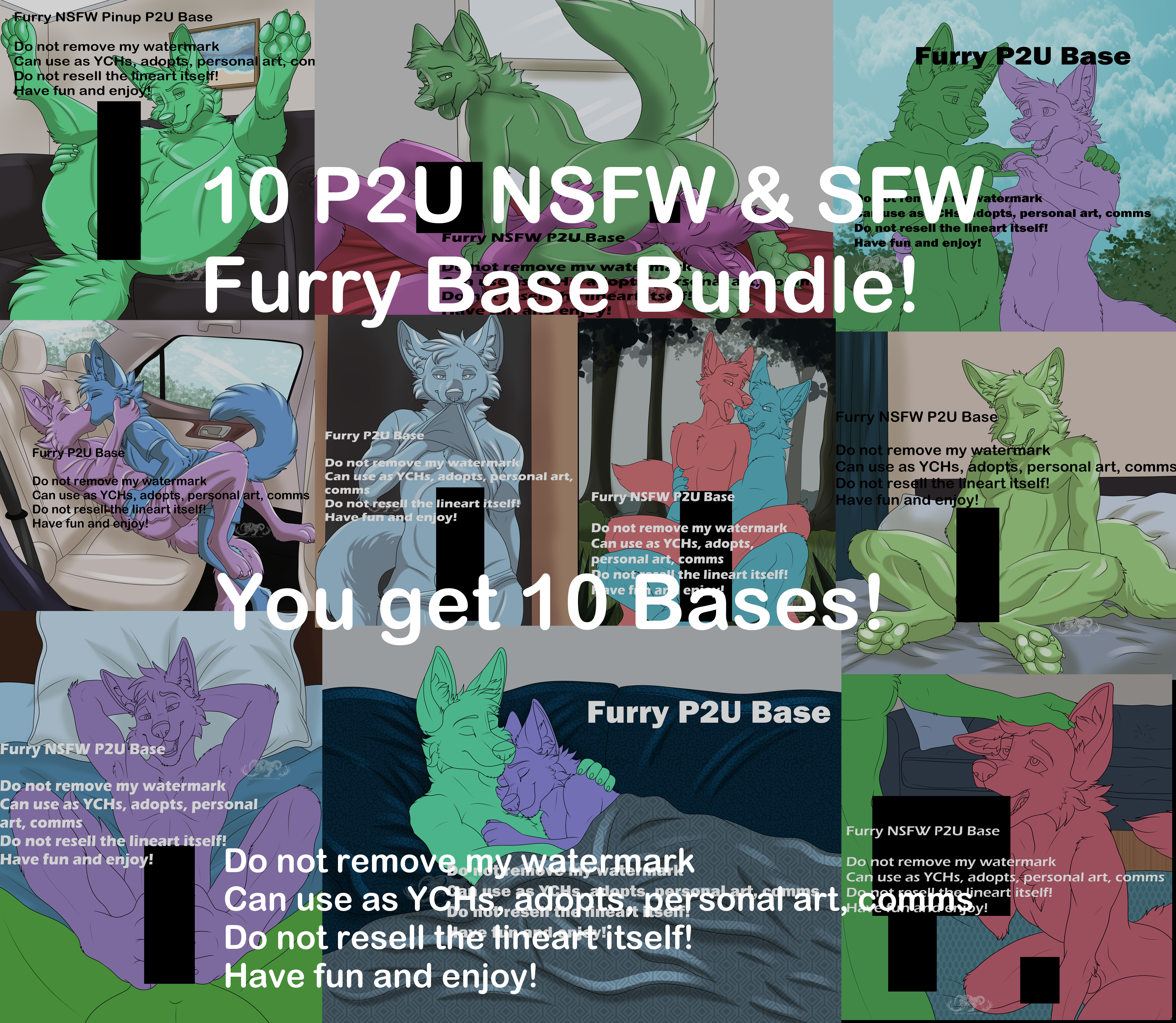 10 P2U Furry Base Bundle #4 - Payhip
