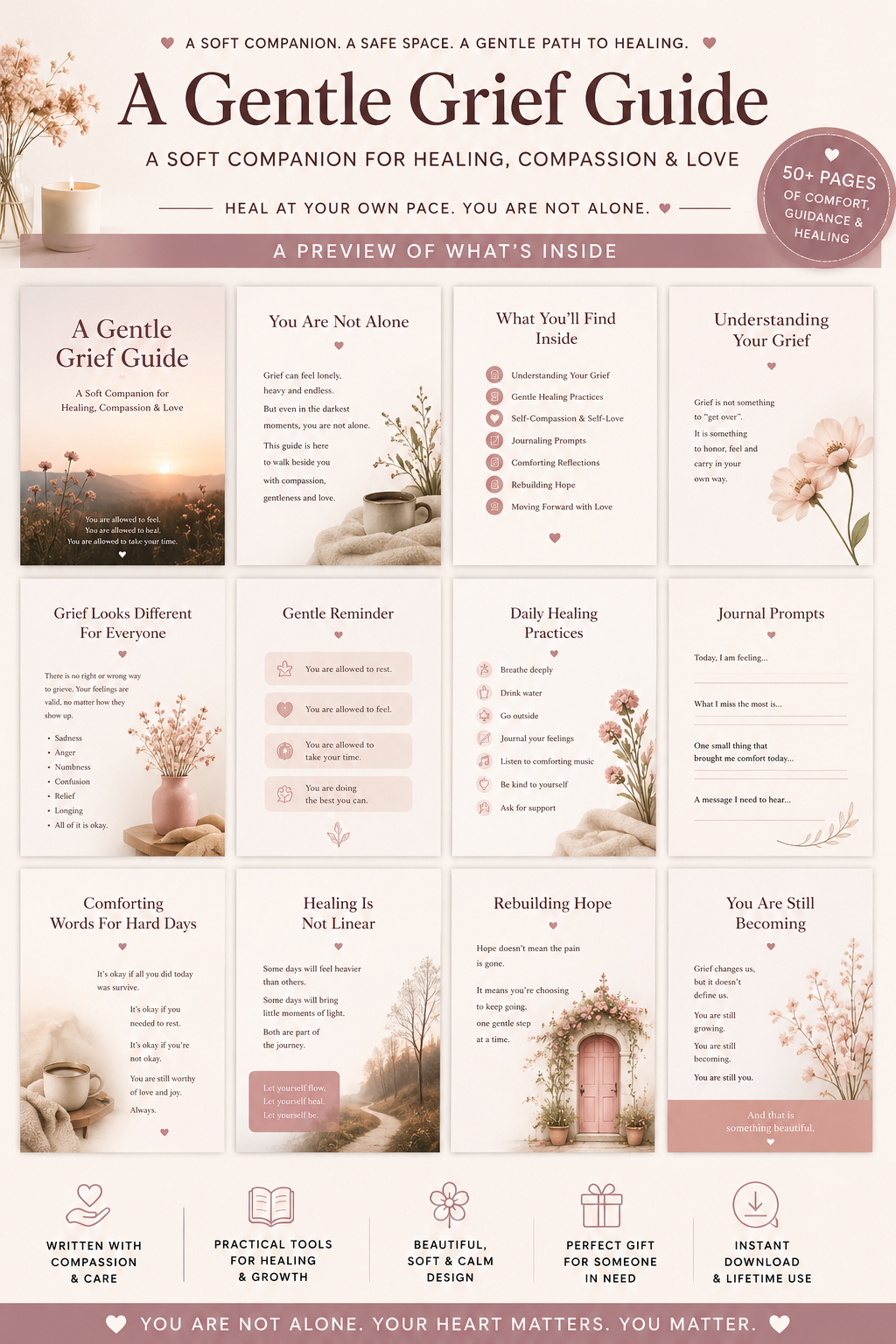 A Gentle Grief Guide : A Soft Companion for Healing, Compassion and ...