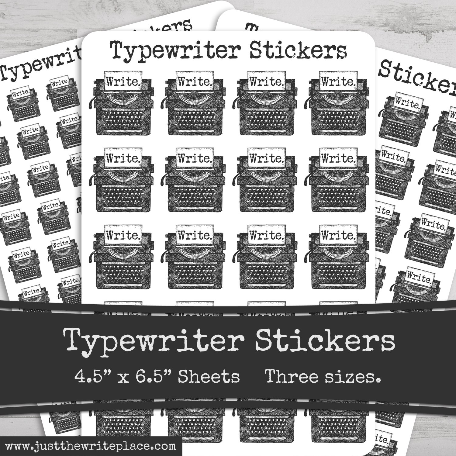 Typewriter Write Stickers - Payhip