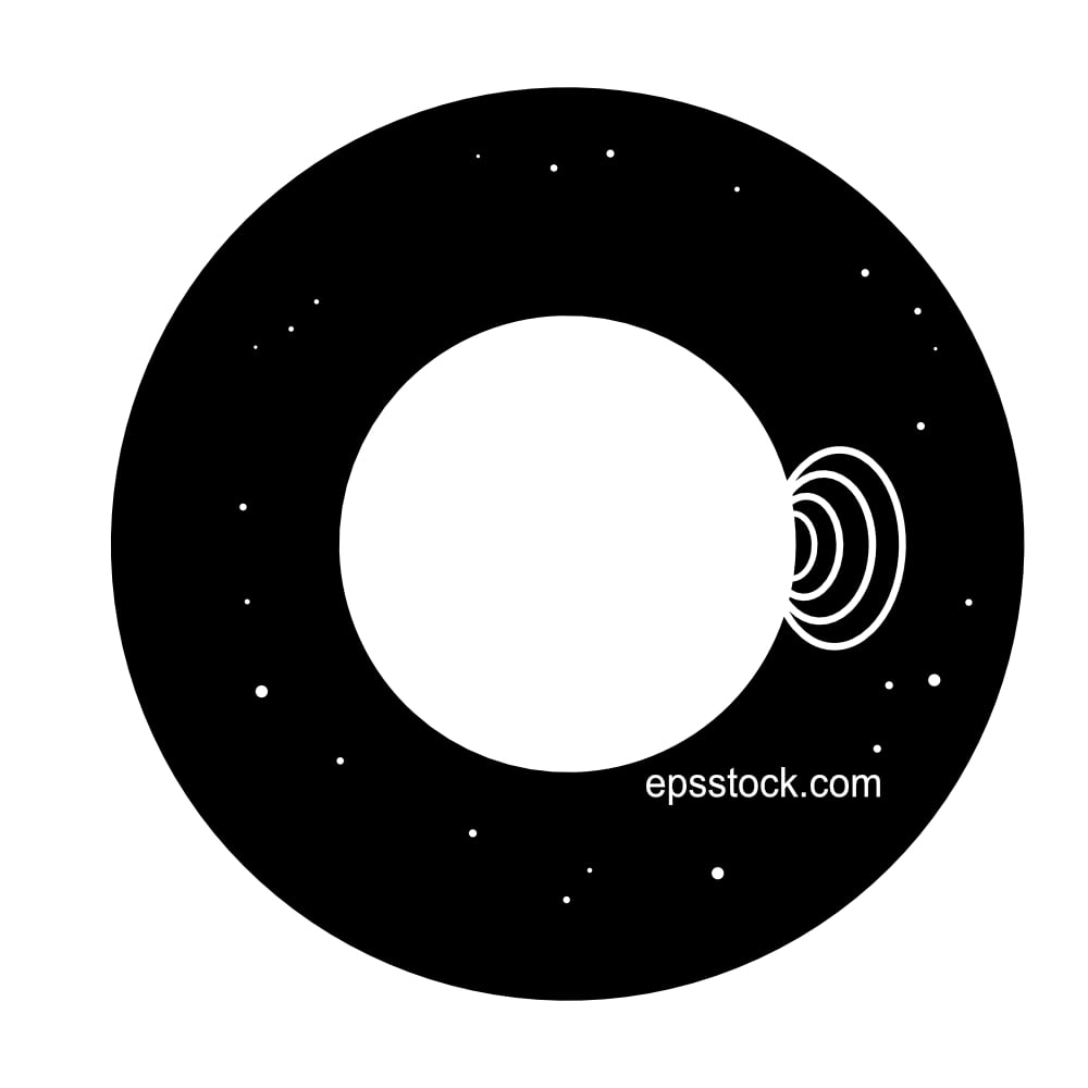 Sun Flare symbol, black isolated vector silhouette