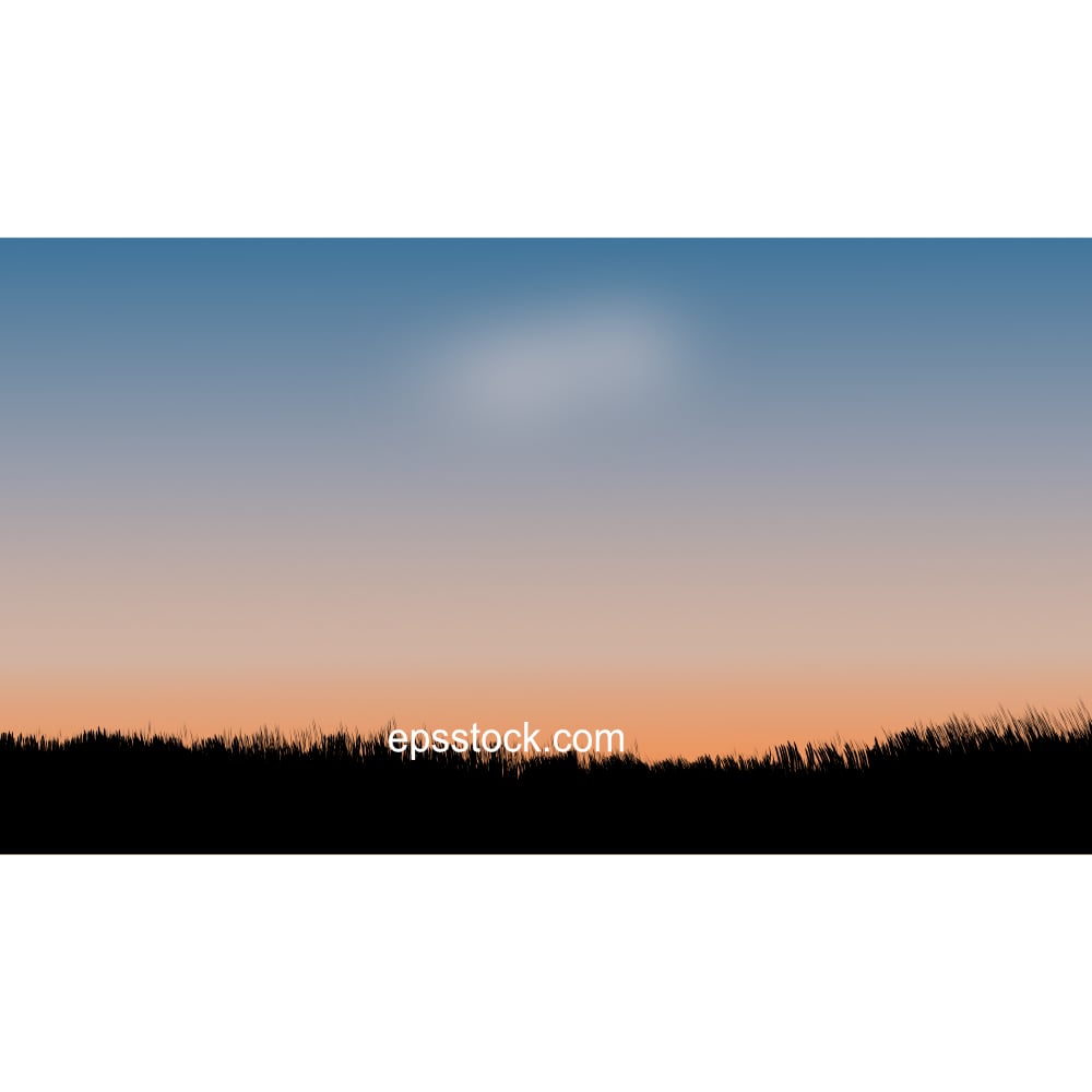 sunset sky, color vector illustration