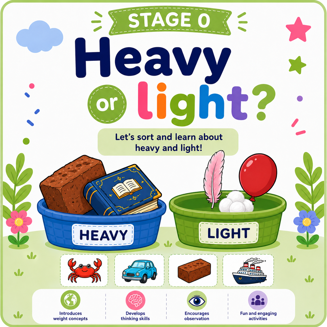 Heavy Light Sorting Heavy or Light? - Grouping and Sorting Activity