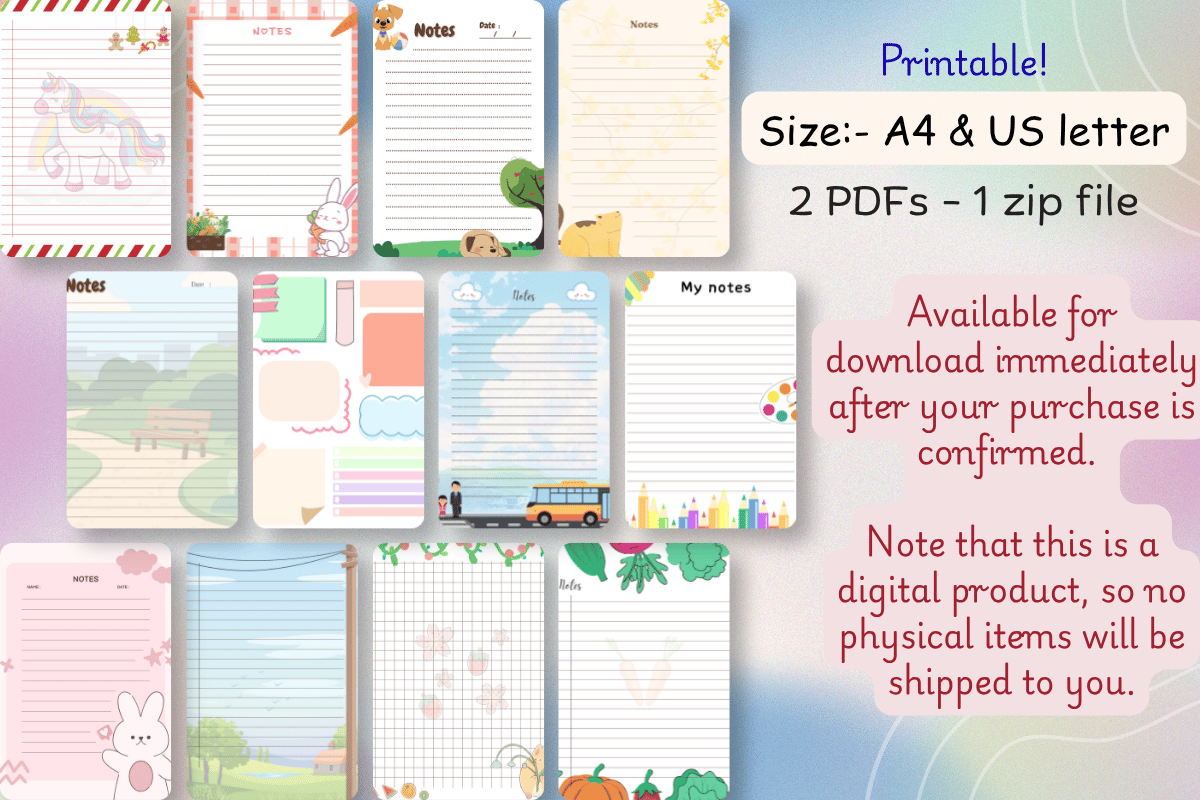 Multi theme printable bundle for personal organization