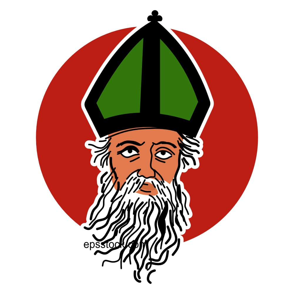 Saint Patrick, color vector illustration