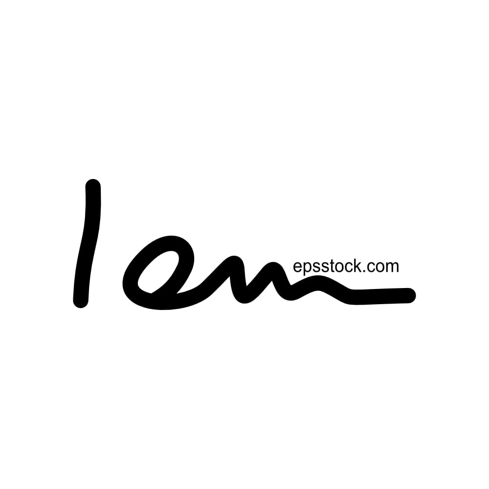 i am inscription, black isolated vector silhouette