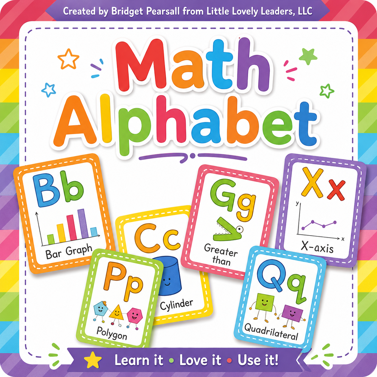 Math Alphabet Posters | Math Vocabulary Classroom Decor & Reference Charts