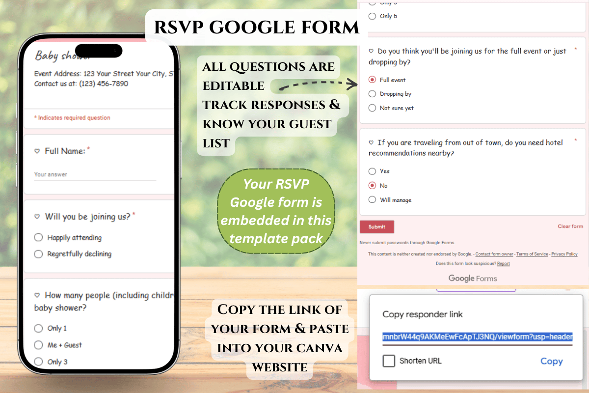 canva baby shower invitation