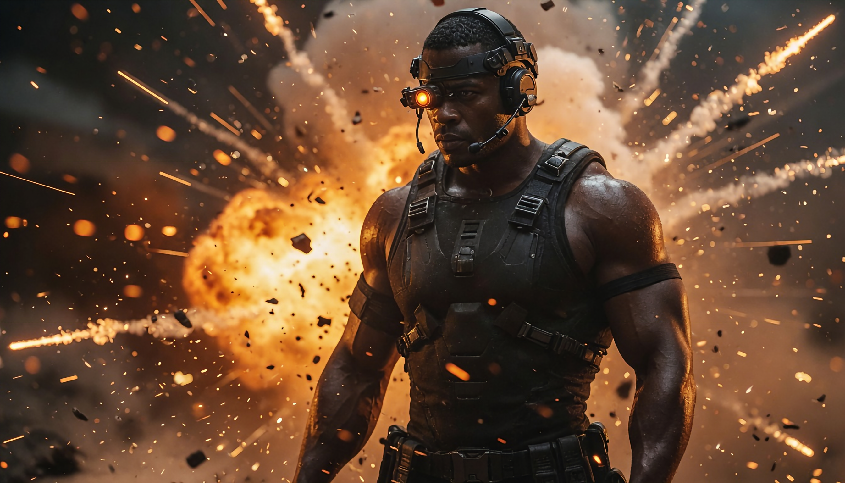 Intergalactic African American male soldier 2