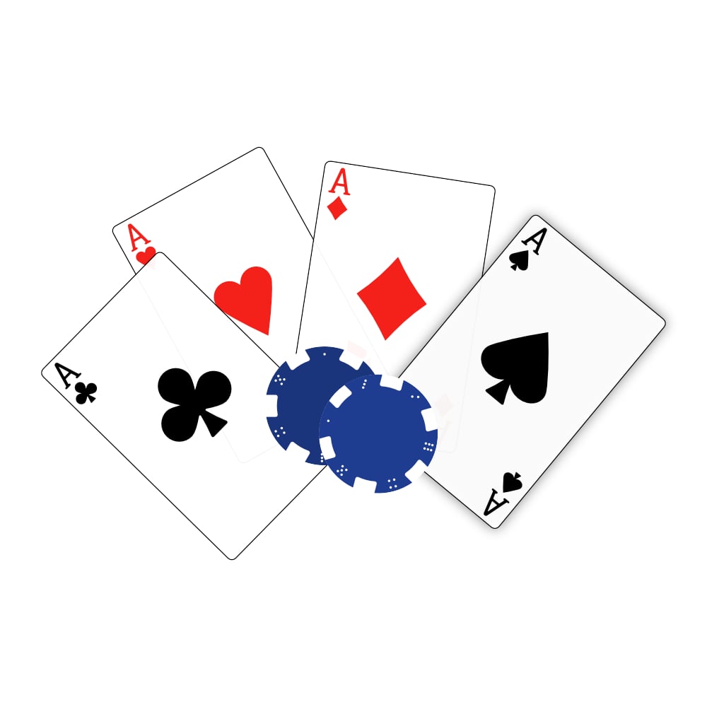 Gaming Gambling i symbol, black isolated vector silhouette