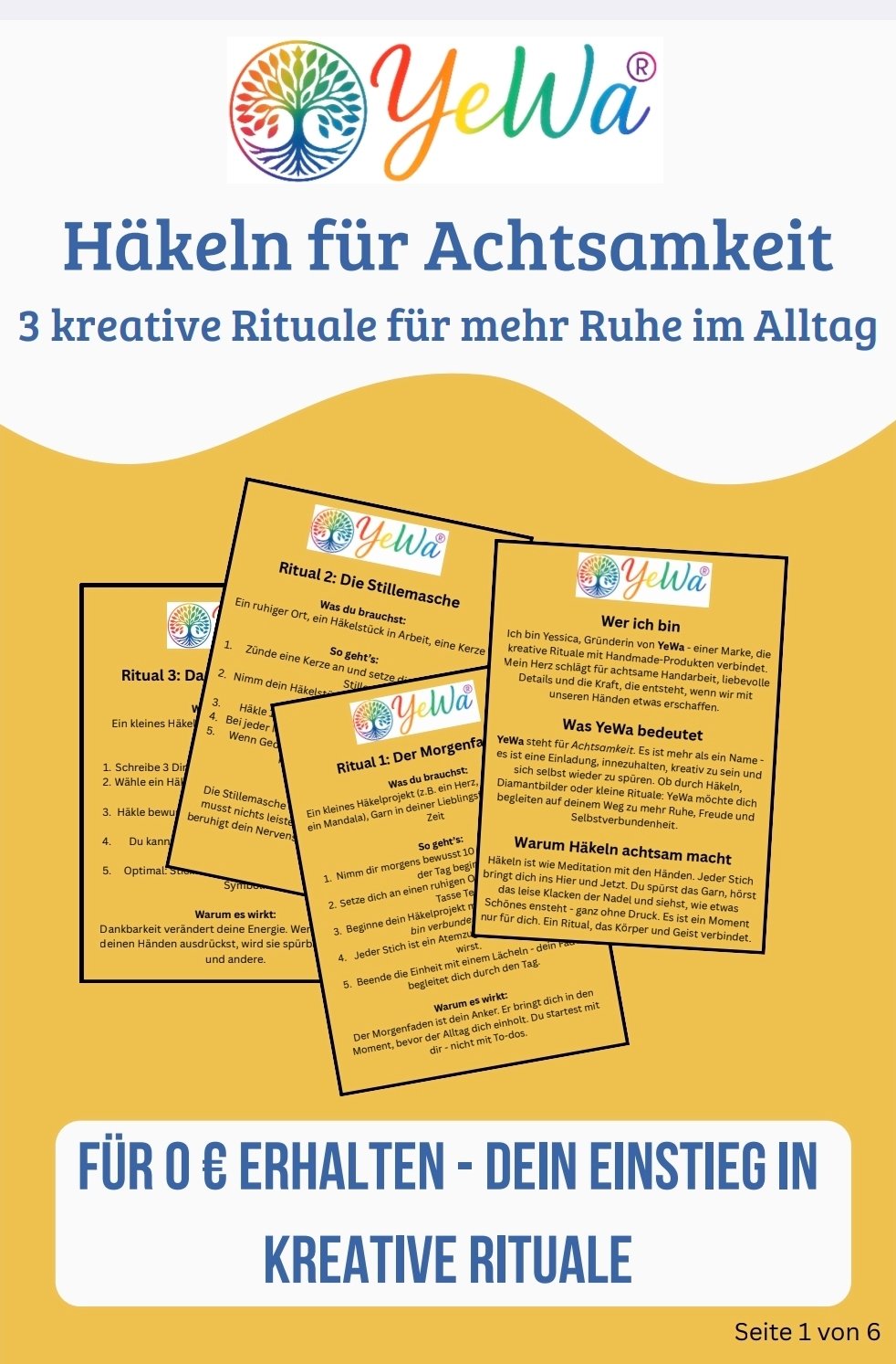 Häkeln für Achtsamkeit – Kostenloses PDF mit 3 Ritualen