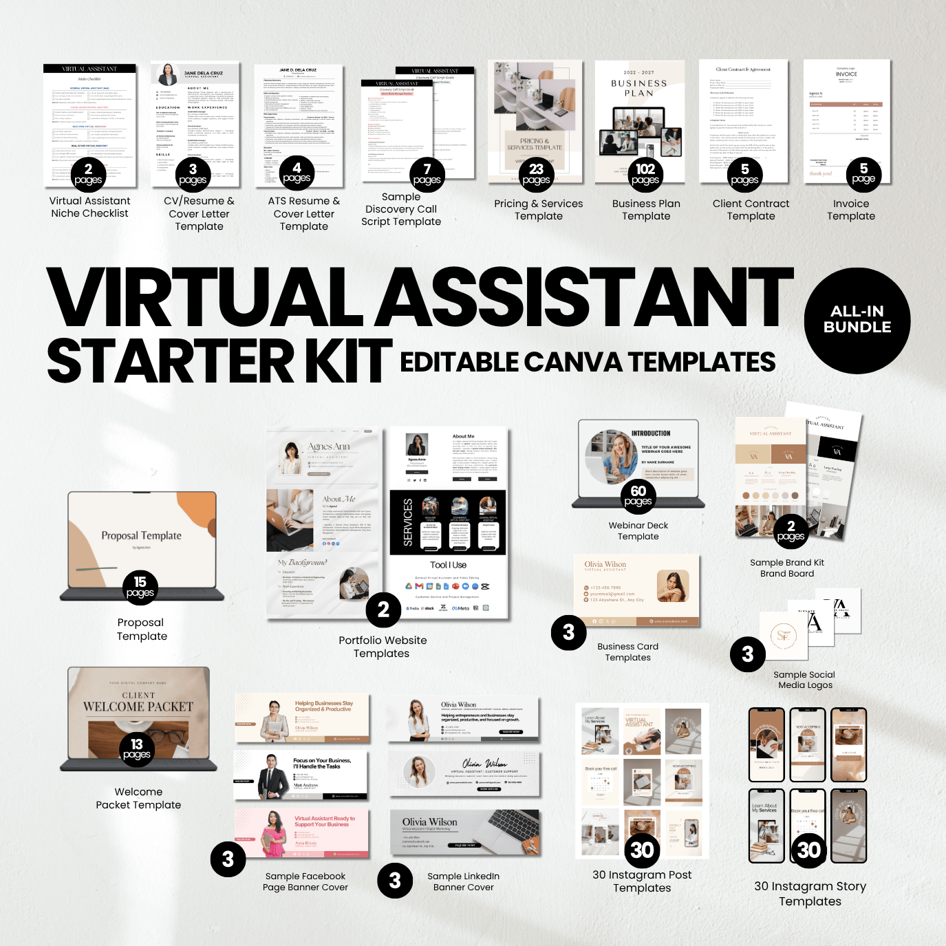 Virtual Assistant Starter Kit (Editable Canva Templates) - Payhip
