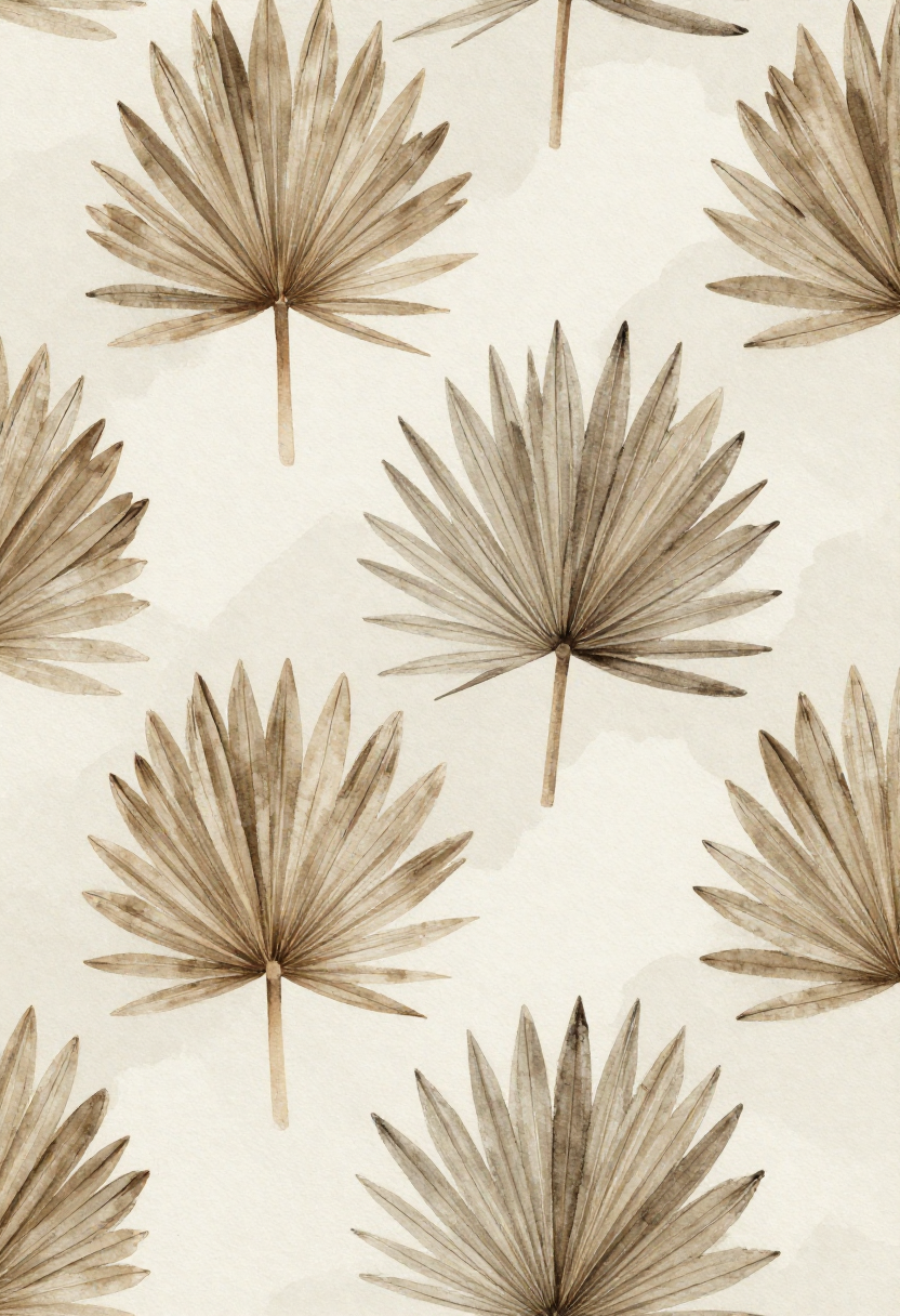 Boho Palm Leaf Wall Art Printable | Neutral Botanical Tropical Print ...