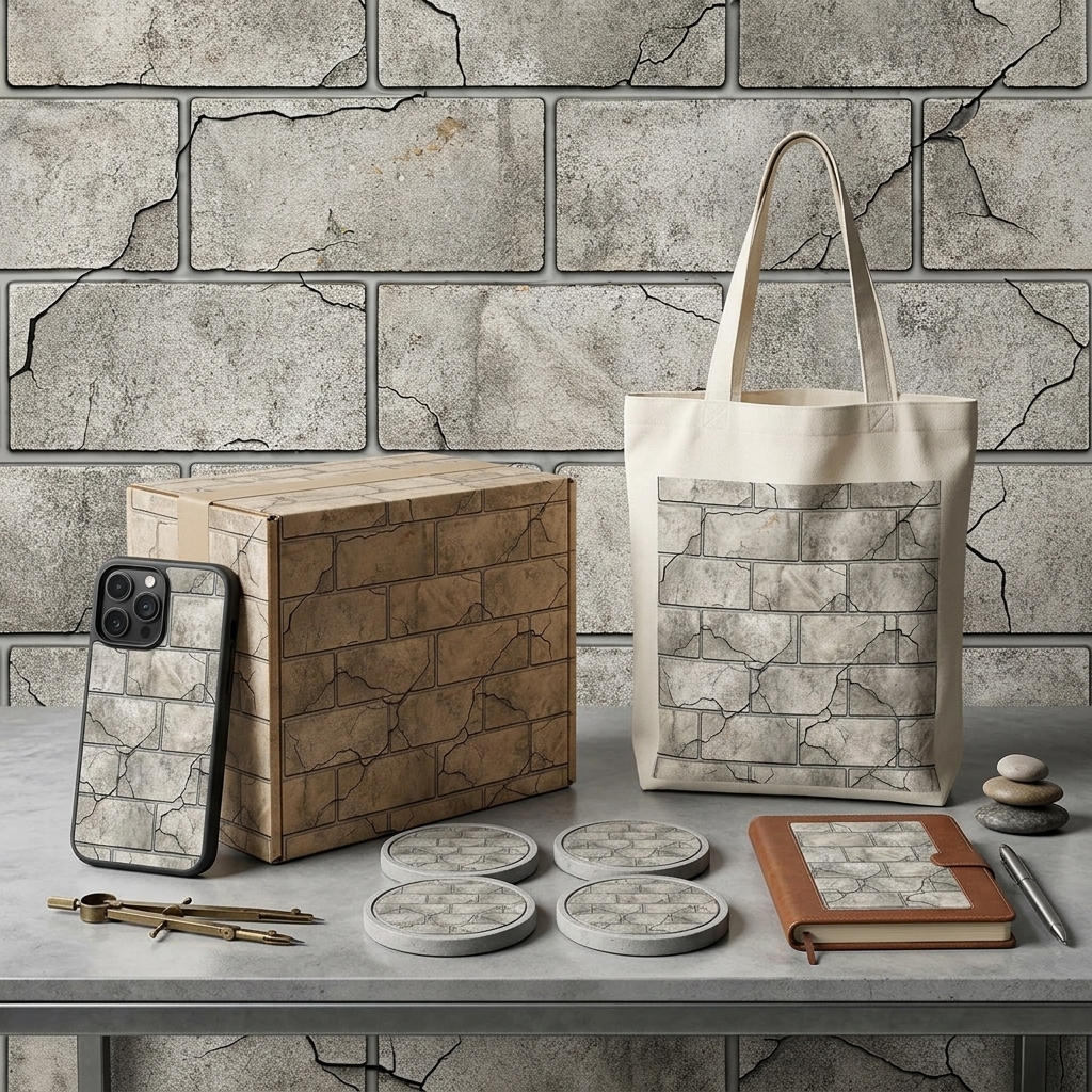 Cracked White Brick Wall Seamless Texture Grunge Concrete Tile Pattern for Wallpaper and 3D Backgrounds