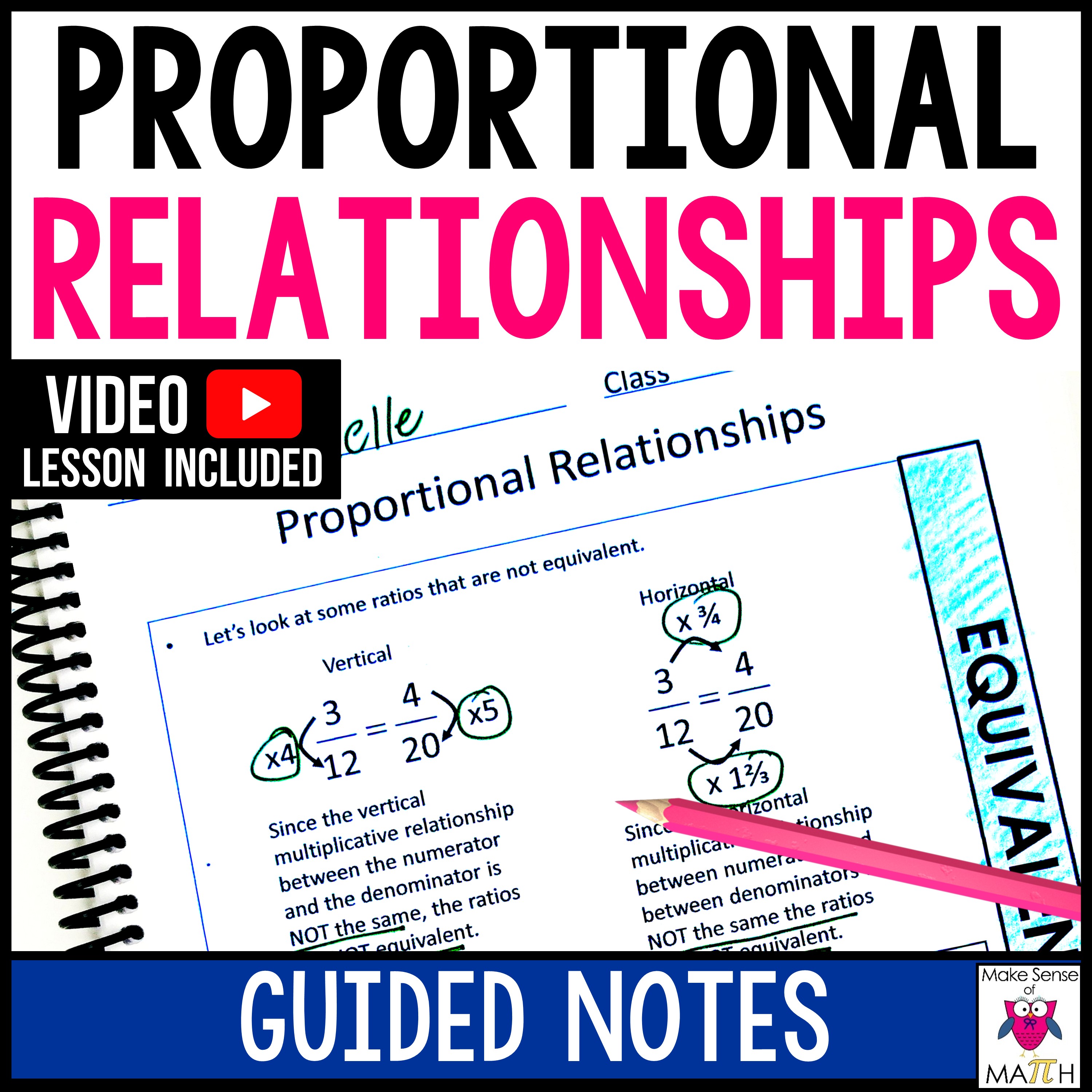 Proportional Relationships Guided Notes