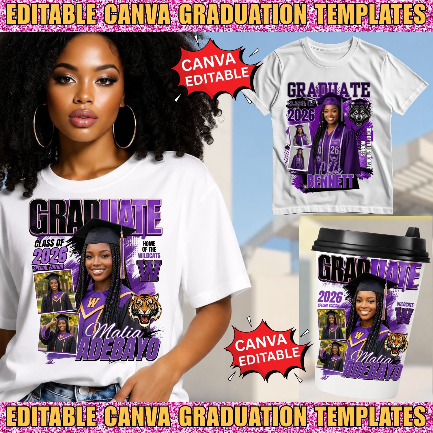Editable Canva Graduation Templates Class of 2026. - Payhip
