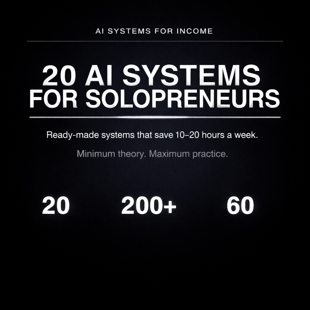 20 AI Systems for Solopreneurs - Free PDF