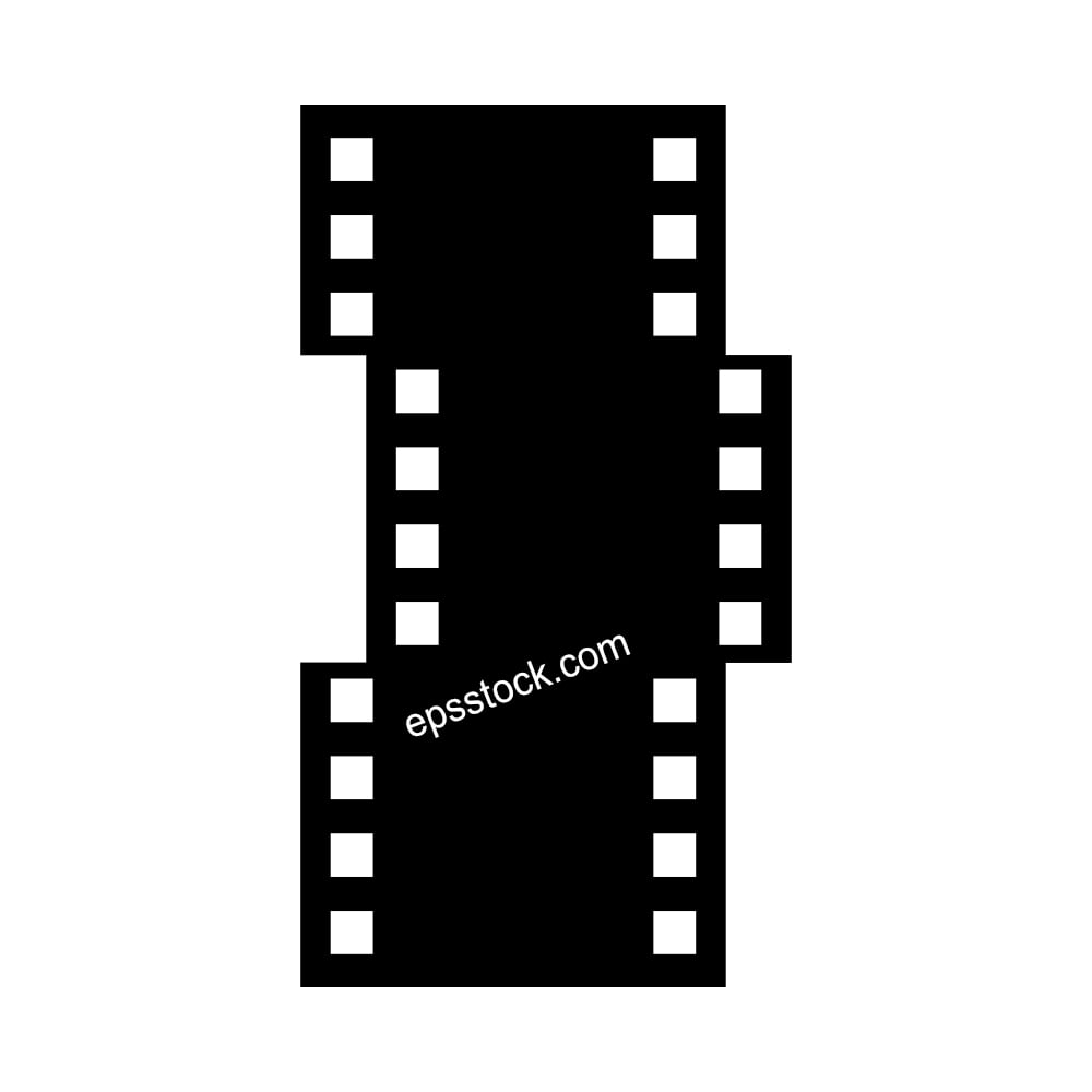 Film industry logo, black isolated vector silhouette