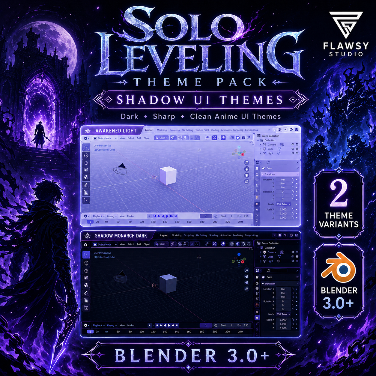 Solo Leveling Blender Theme