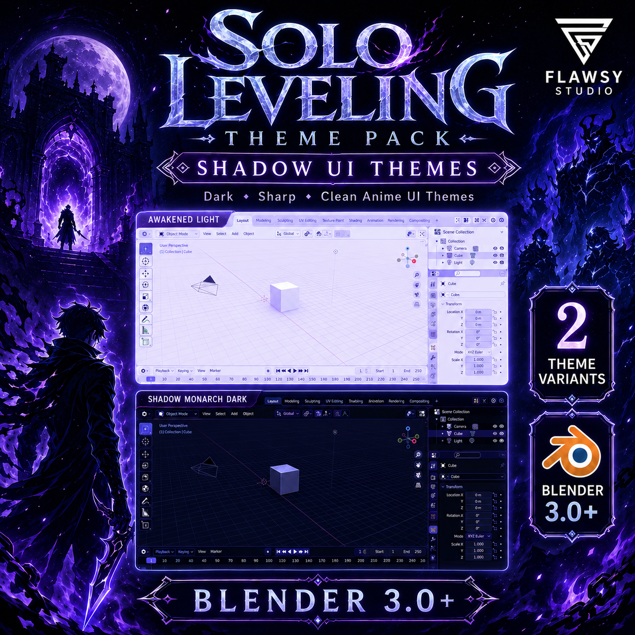 Solo Leveling Blender Theme