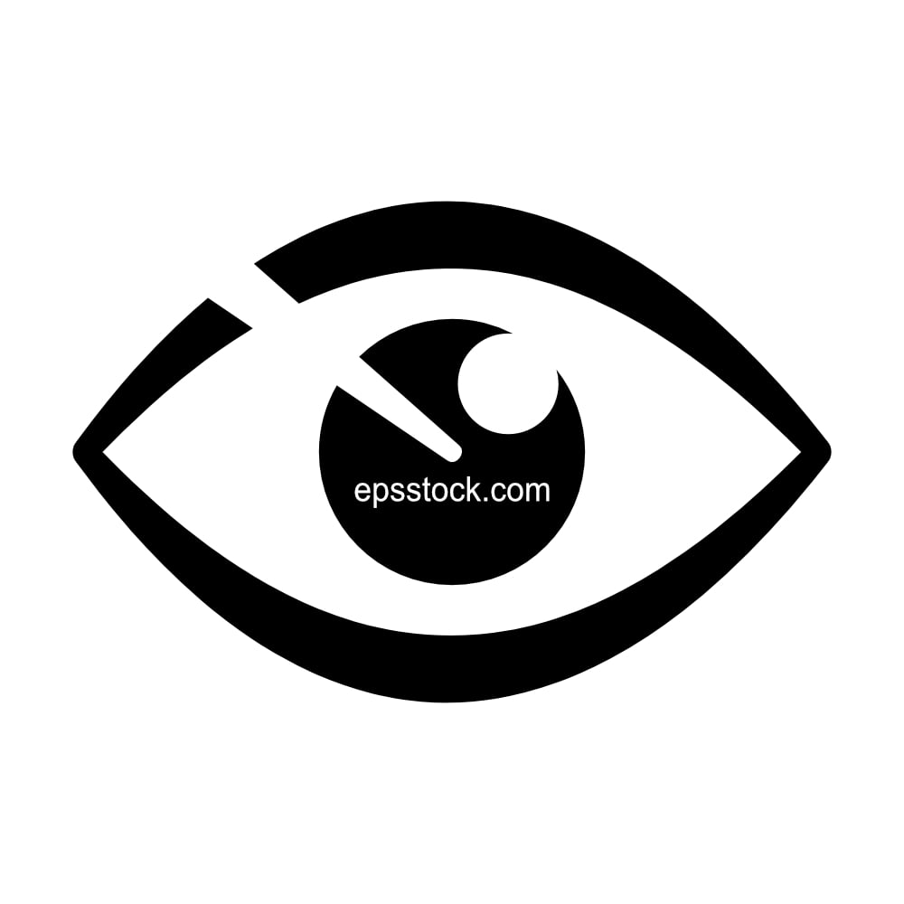 Laser Vision Correction, black isolated vector silhouette