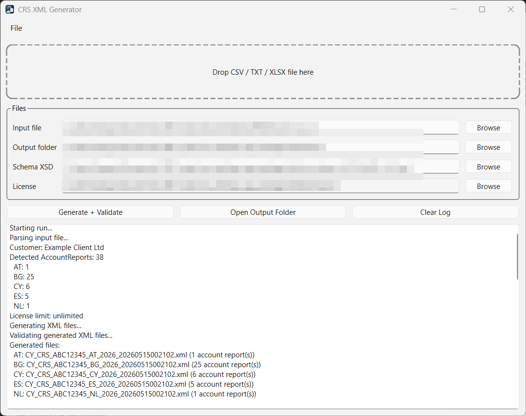 CRS XML Builder - Professional Edition