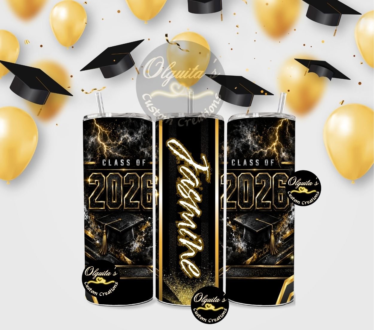 Graduation tumbler PNG