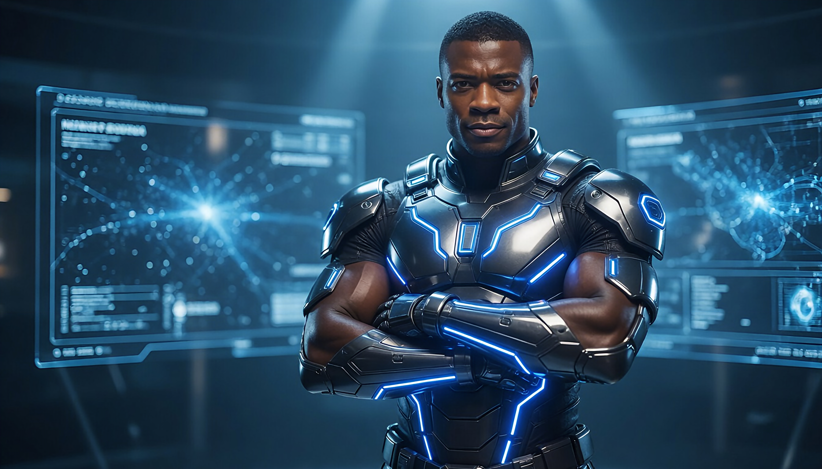 African American former male ninja fighting against the forces of hell 13