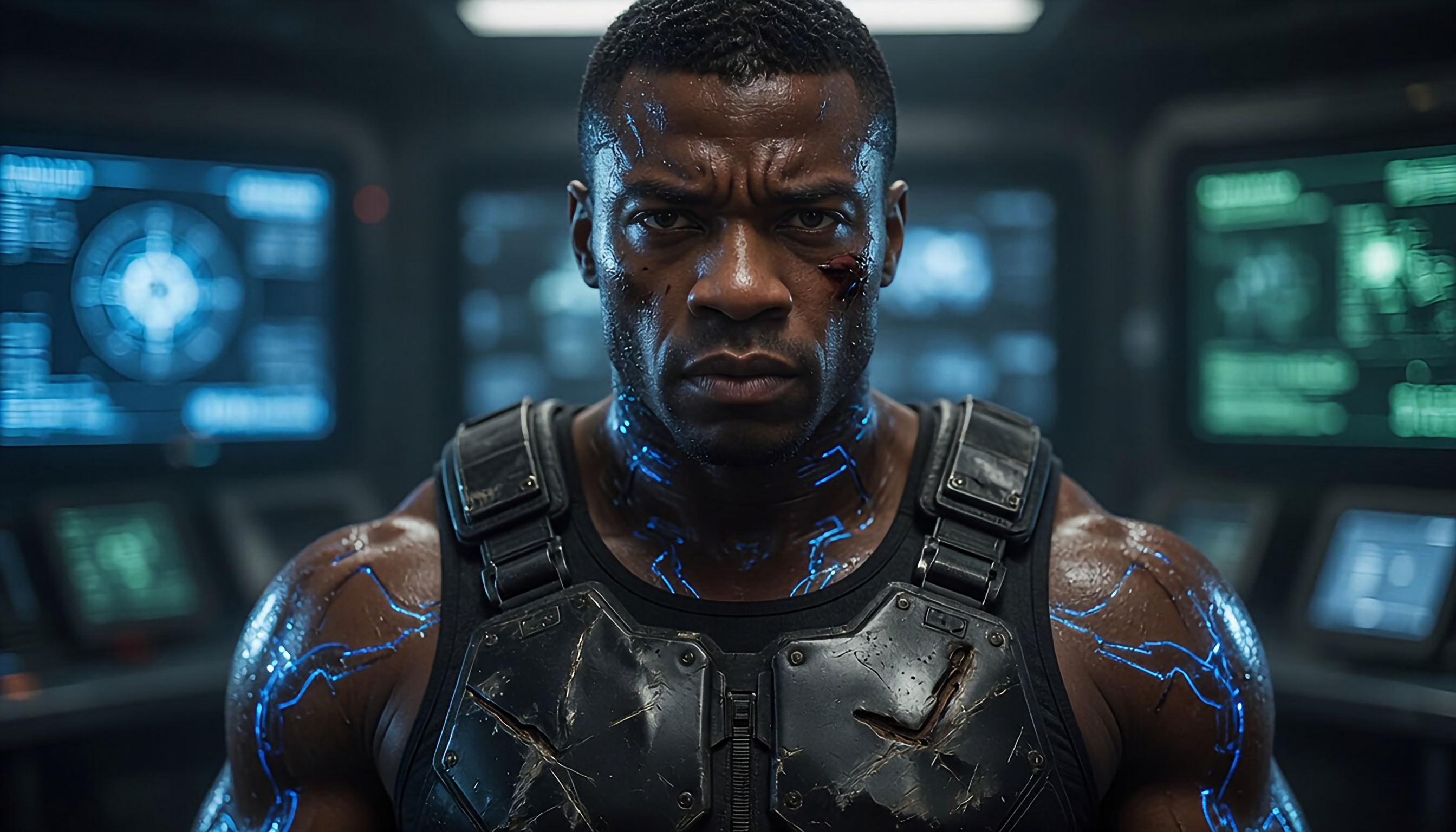 African American former male ninja fighting against the forces of hell 14