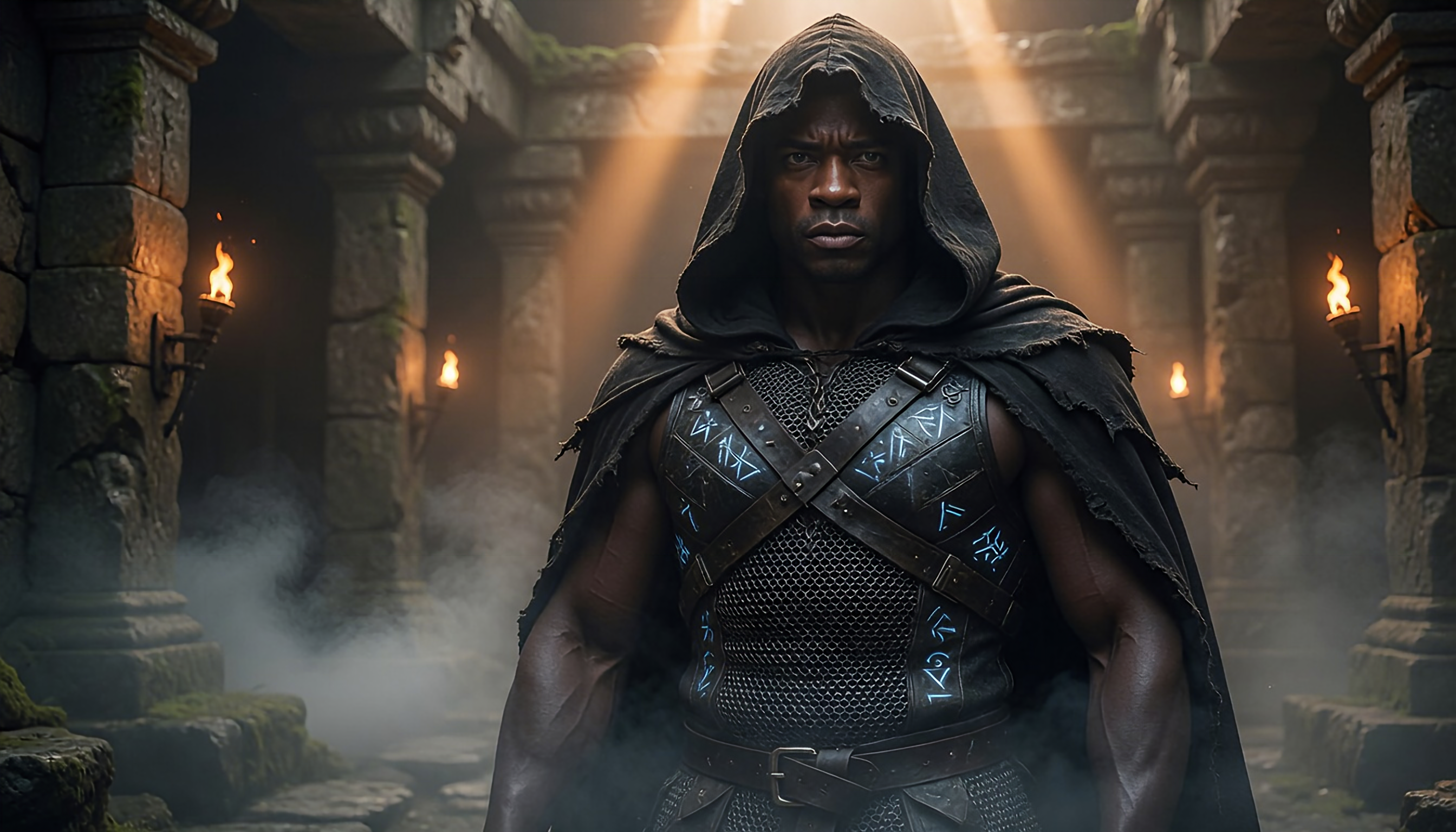 African American former male ninja fighting against the forces of hell 16
