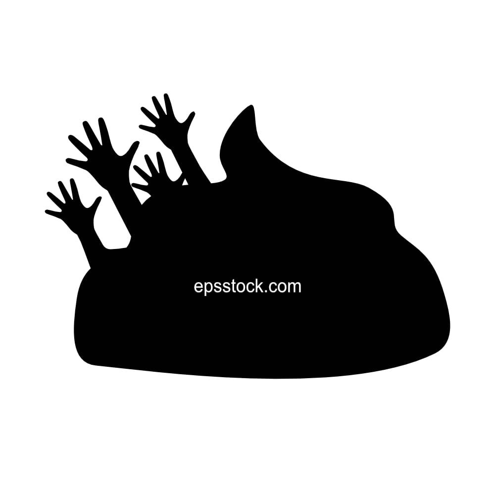 Politician symbol, black isolated vector silhouette
