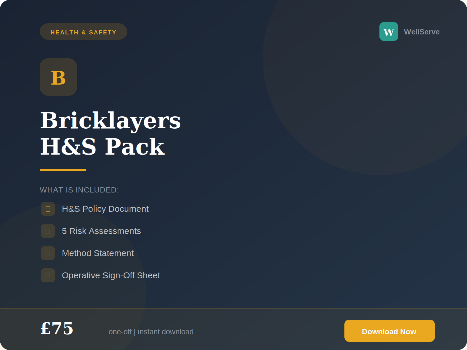 Health & Safety Pack for Bricklayers — Risk Assessments, Method ...