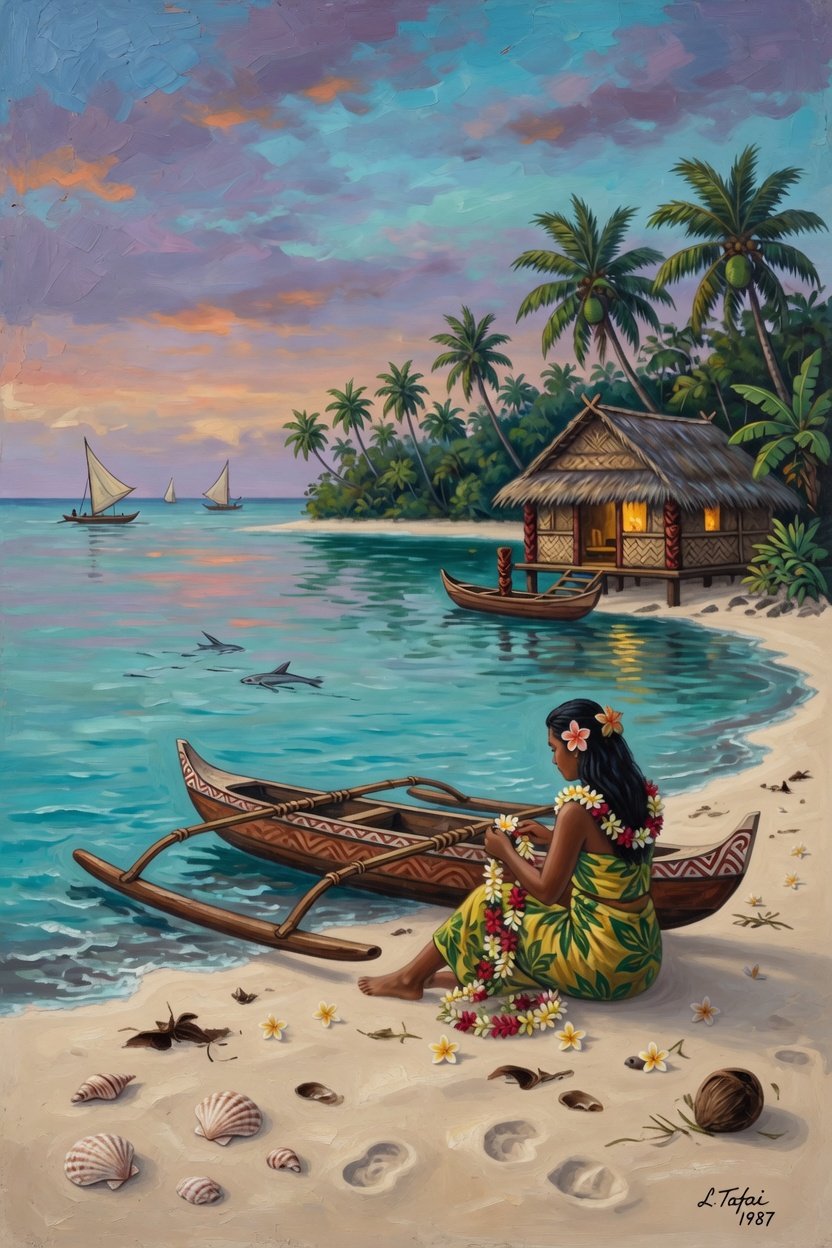 BORA BORA SUNSET 🌺 Tropical Island Wall Art | Premium Canvas