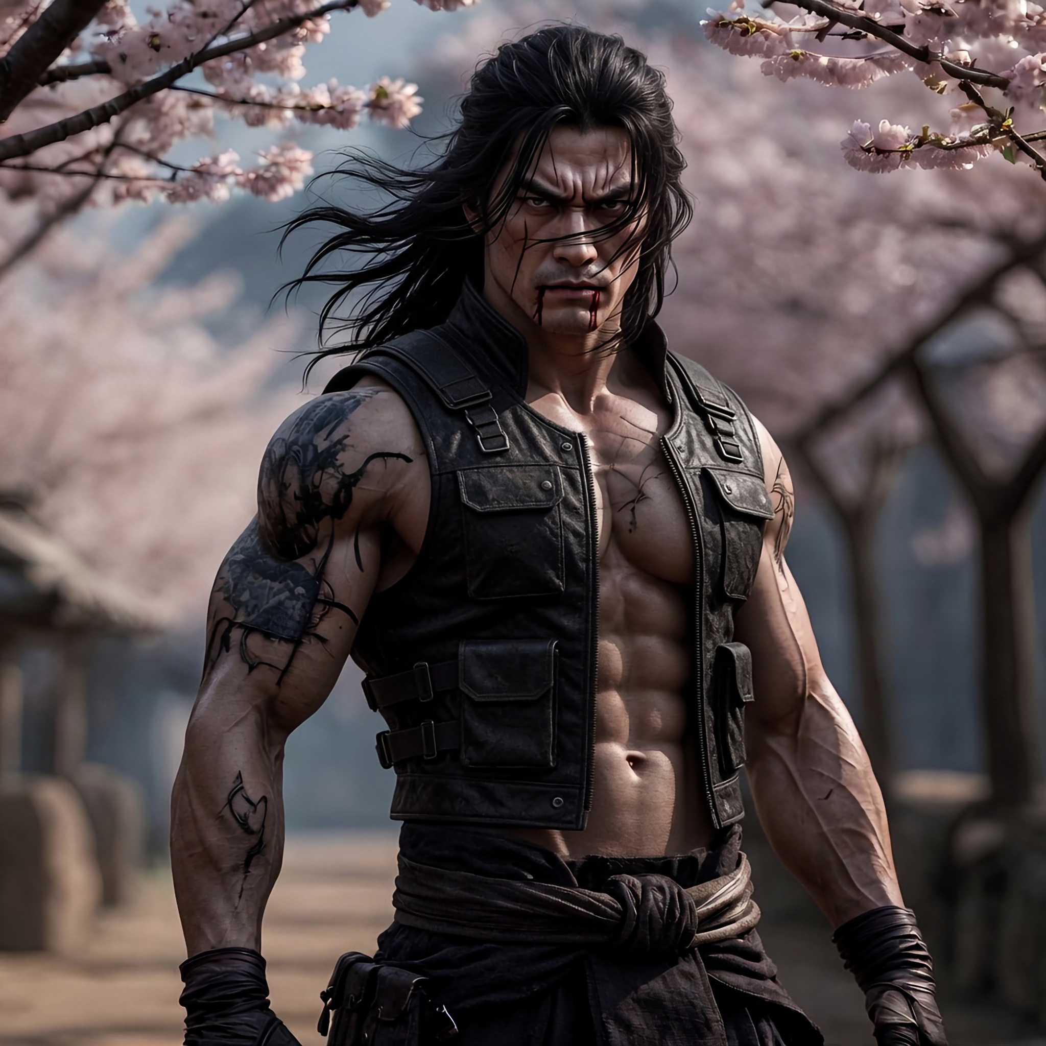 Intergalactic Japanese American male soldier 2