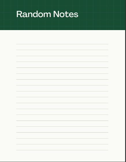 Another numbered list page (1 to 7) – extra space for weekly review, flashcards queue, or priority ranking.