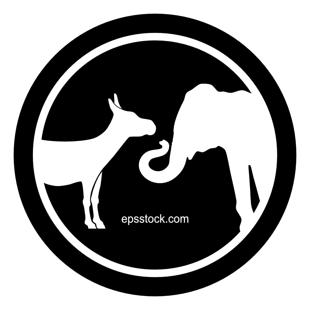 The Political Animals symbol, black isolated vector silhouette