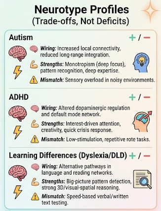 Neurotype cognitive profiles