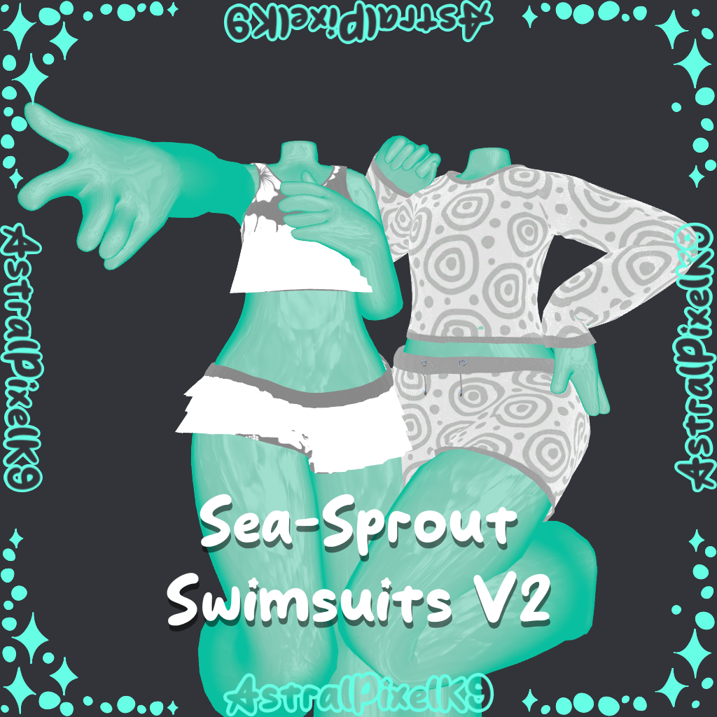 ✦ Sea-Sprout Swimsuit Pack V2 (Medium Poly)