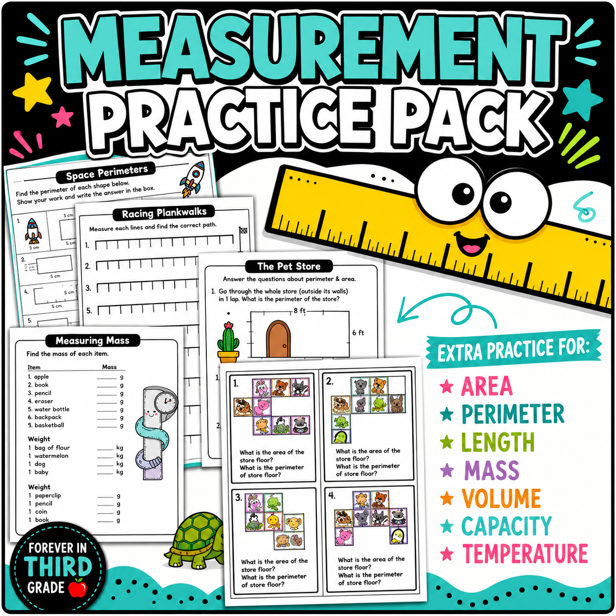 Measurement Activities | Third Grade Math Practice & Centers