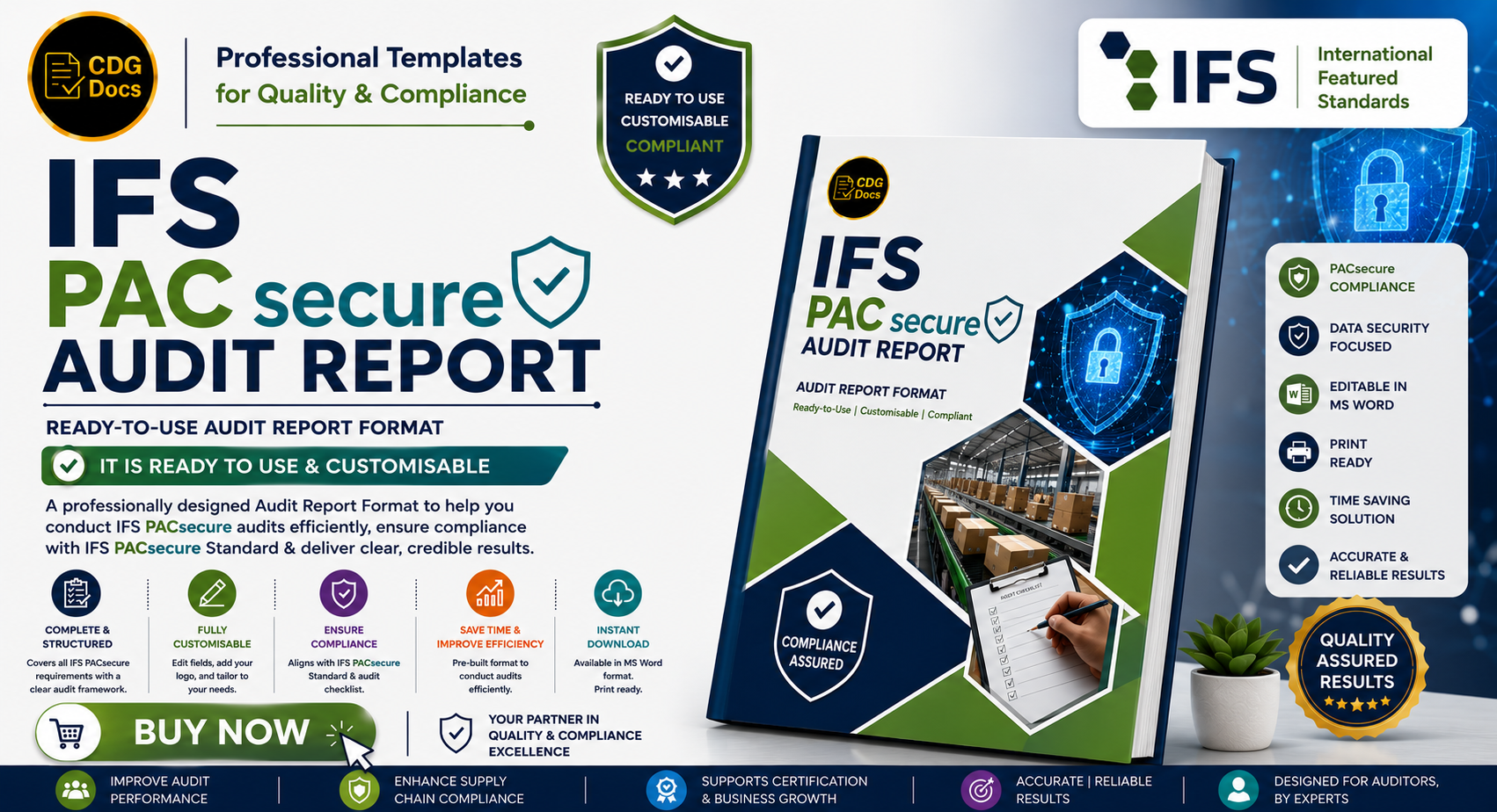 IFS PAC secure Audit Report Template | Packaging Compliance | Editable ...