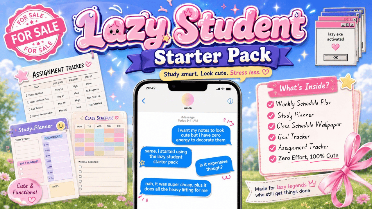 Lazy Student Starter Pack (5 - PACK) - Payhip