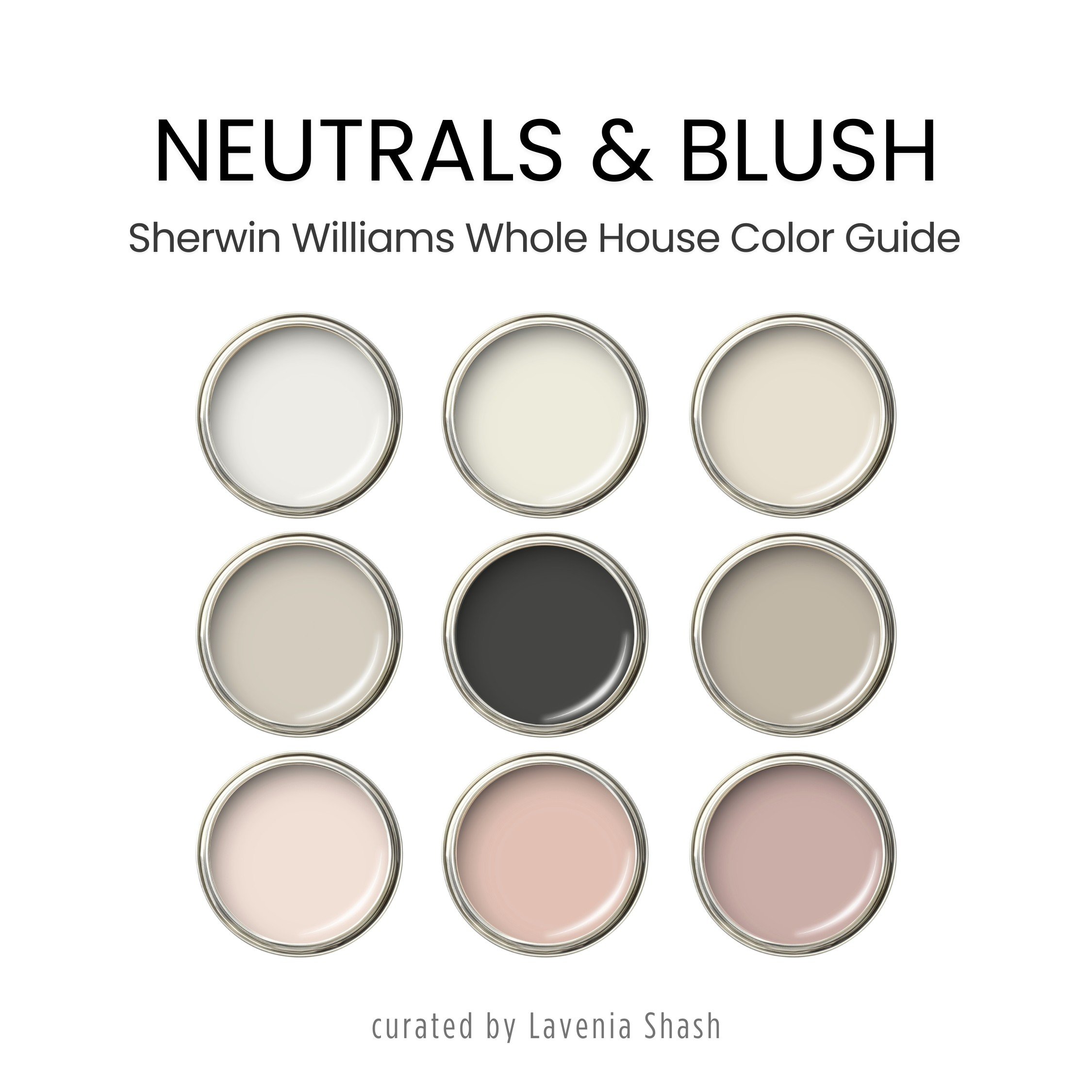 Neutrals and Blush Pinks - Sherwin Williams Paint Color Palette, Modern ...